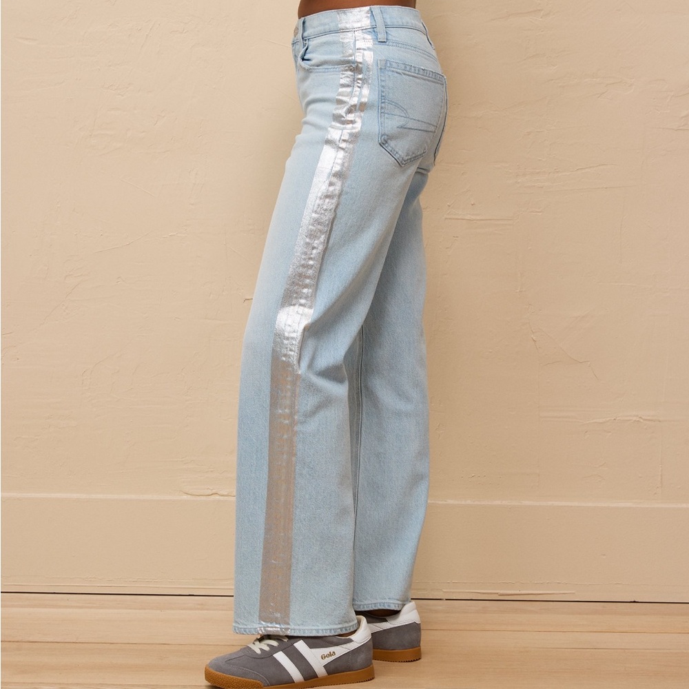 AE Stretch High-Waisted Stovepipe Side Stripe Jean
